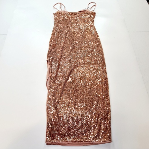MAJORELLE Maizie Midi Dress in Rose Gold - Size: XS - Picture 7 of 9